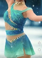 ice figure skating competition dress Gymnastics costume dance Dress dyeing