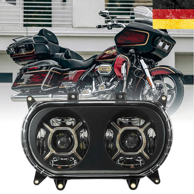 LED Scheinwerfer Projektor Fern-/Abblendlicht Für Harley Road Glide 2015-2023