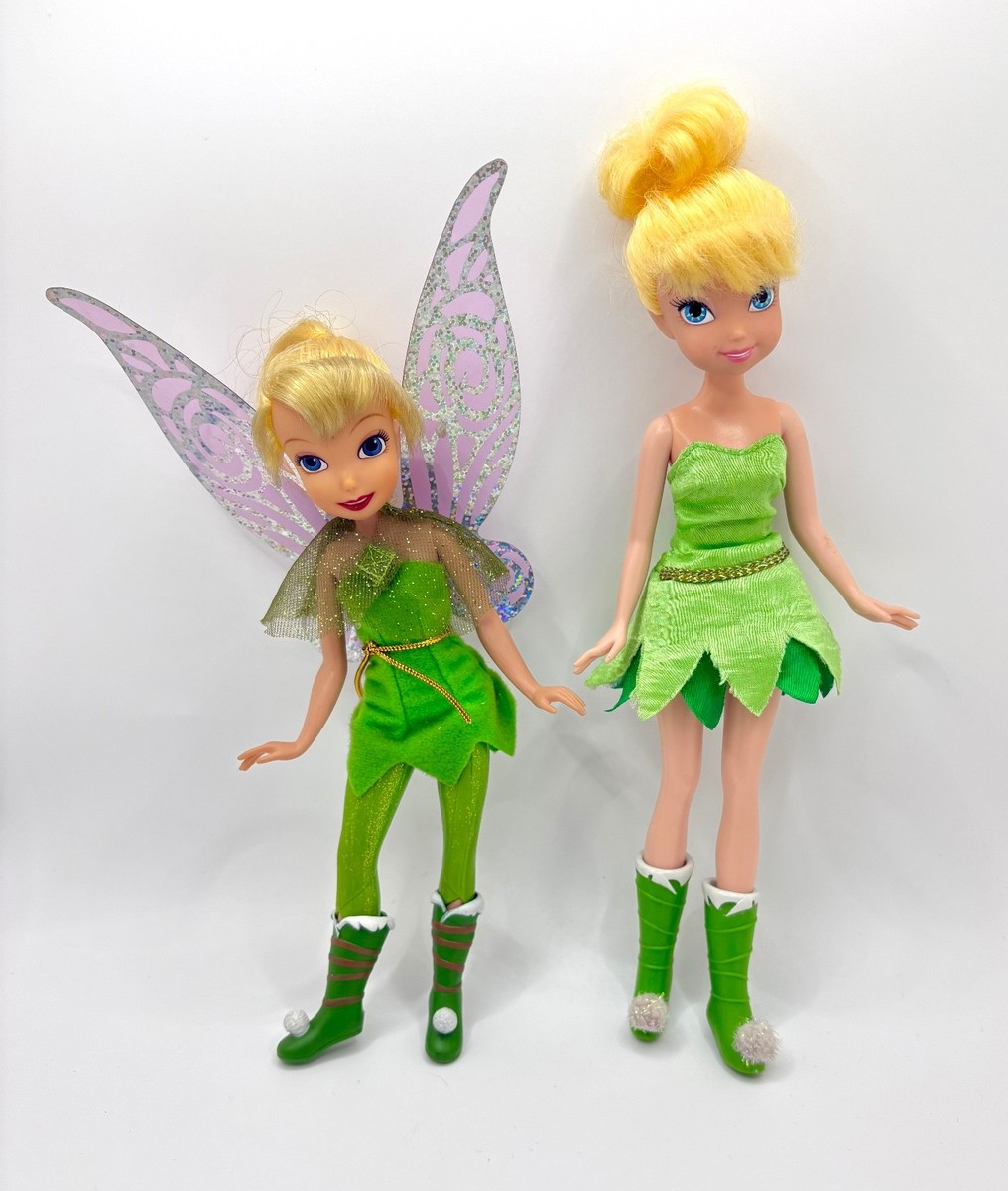 Disney Fairies Tinkerbell Lot 2 Dolls Lost Treasure (2009) & Tink