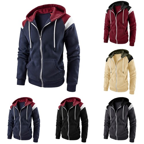 Sizoer Kapuzenpullover Herren - Bequemer Zip Hoodie Mit Taschen Für Streetwear Style