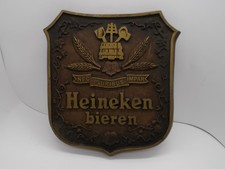 Vintage Heineken Bieren Shield - Simulated Wood Plastic Beer Sign 12” x 12"