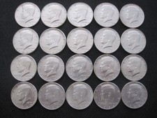 1964 Kennedy Half Dollar - 90% Silver - $10 Face - Lot of 20