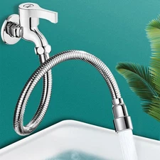 Expandable Reach Kitchen Faucet Extender Stainless Steel Bendable Nozzle