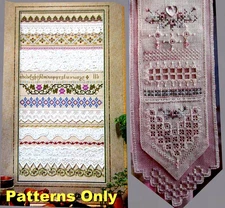 Edwardian Trousseau Display Your Lace Hardanger Bellpull CROSS STITCH PATTERN