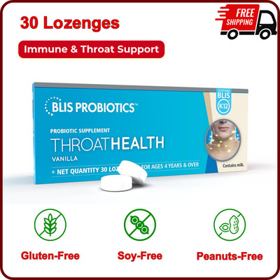 BLIS K12 Throat Guard PRO Probiotic Lozenges Vanilla - 30  Extra Strength Immune