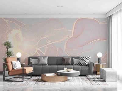 3D Rose Gold Texture Marble Wall Murals Wallpaper Murals Wall Sticker 2