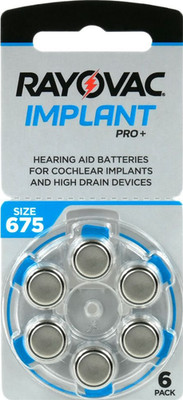 6x Rayovac Hearing Aid Batteries 675 Cochlear Implant Batteries PR44 Implant ...