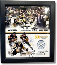 Matt Murray Autographed Pittsburgh Penguins 2017 Stanley Cup 15x17 Game Used Net