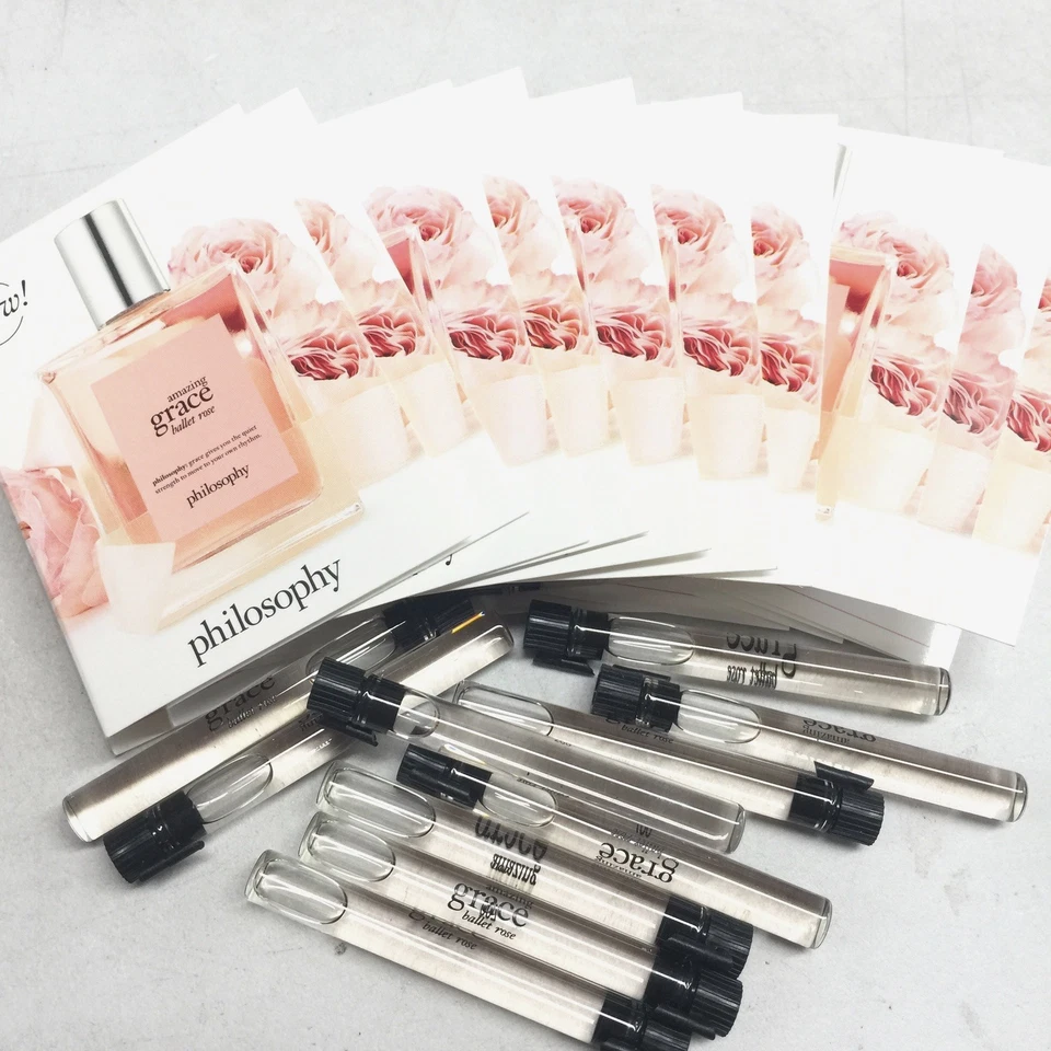 14 Amazing Grace Ballet Rose Philosophy .06 OZ frascos nuevos con tarjeta 14 piezas Foto 2 de 3