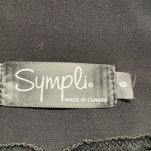 Pantalón Sympli Talla 6 Dream en Negro Pierna Angular Costuras Linterna Boho Artístico - Imagen 3 de 7