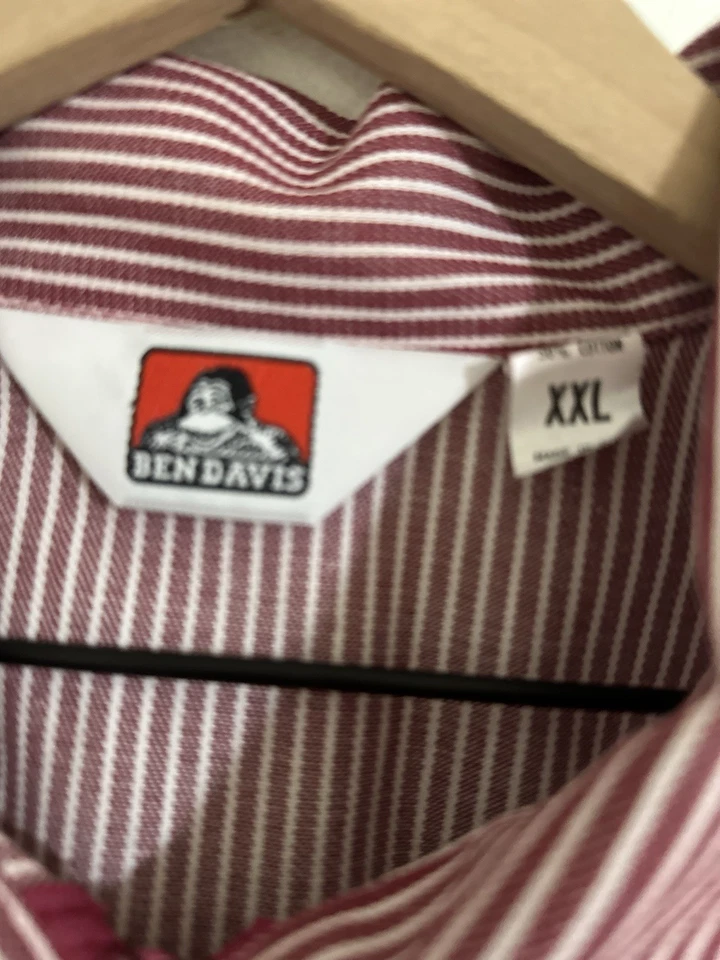 Camisa Pullover Vintage Ben Davis 1/4 Cremallera Hecha en EE. UU. Nogal Talla XXL Garra Cremallera Foto 4 de 4