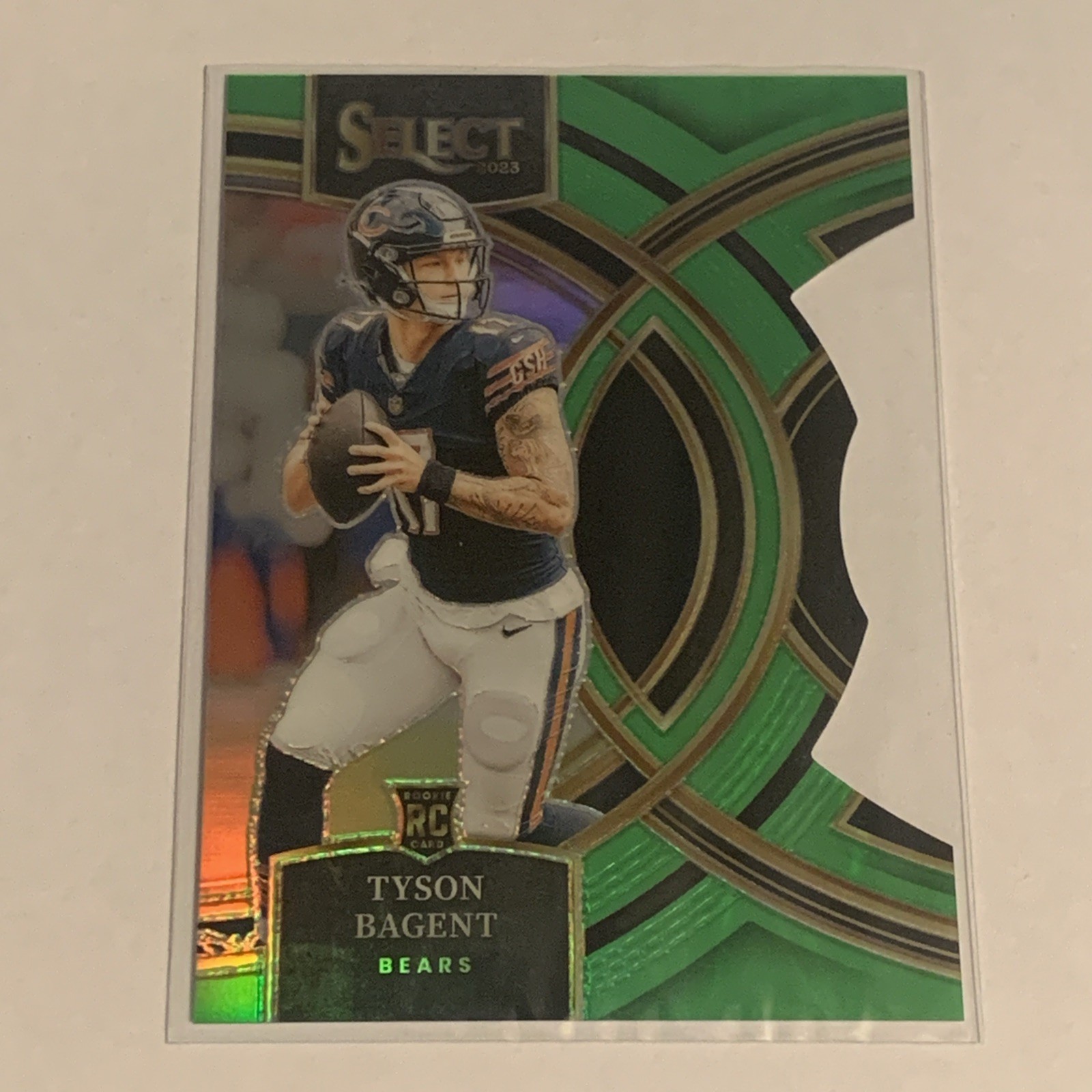 2023 Select TYSON BAGENT Neon Green Die Cut /499 #123 Premier Level Rookie Bears