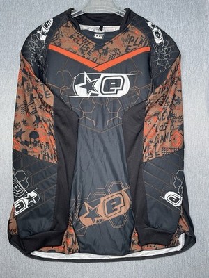 Planet Eclipse Men's Paintball Jersey Large Multi-Color Black Brown Orange XL