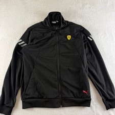 Puma Full Zip Ferrari Track Jacket Scuderia Mens Medium Vintage Black