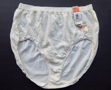 NWT Vintage Warner's Hi-Cut Cotton Charmers Size 10 Granny Sissy Panties Lace