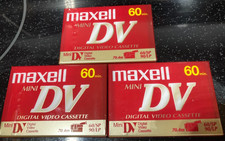 NOS Maxell Mini 3pk DV Digital Video Blank Cassettes 60 Minute NEW Vtg Unopened