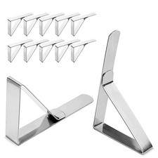 12 Pack Stainless Steel Tablecloth Clips Table Cloth Cover Clamps for Camping