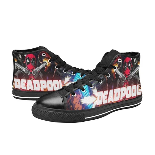 Deadpool Sneakers Custom High Top Men's Canvas Athletic Shoes