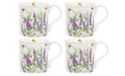 4  Lavender Flower & Bees Floral Design Mug Gift Boxed Fine China Mugs
