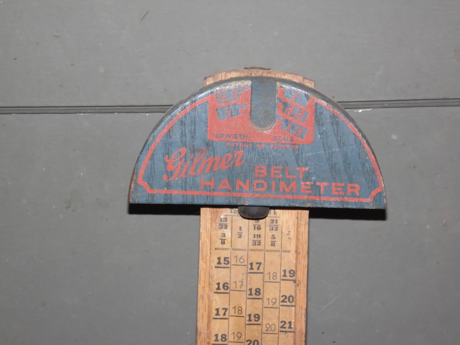 Vintage Gilman Belt Handimeter Wooden V Belt Measuring Tool eBay