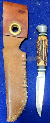 Vintage Hubertus Solingen Knife Germany Stag Handle Rostfrei W
