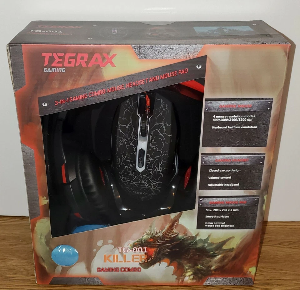 NEW Gaming Combo Set, Mouse, Headset & Mouse Pad, Gaming Gear by Tegrax - Image 2 of 4