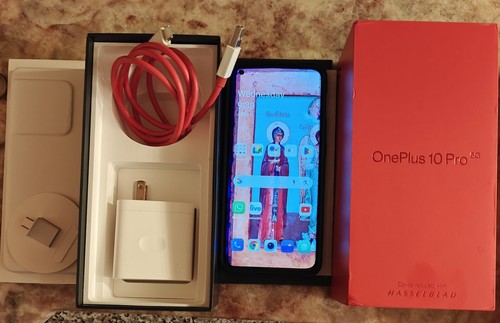 OnePlus 10 Pro 5G NE2217 128GB Volcanic Black Phone & Box ,Case