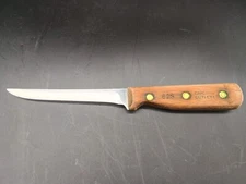 CHICAGO CUTLERY 62S Boning Knife 5" Blade USA Walnut 3 Brass VINTAGE EXC