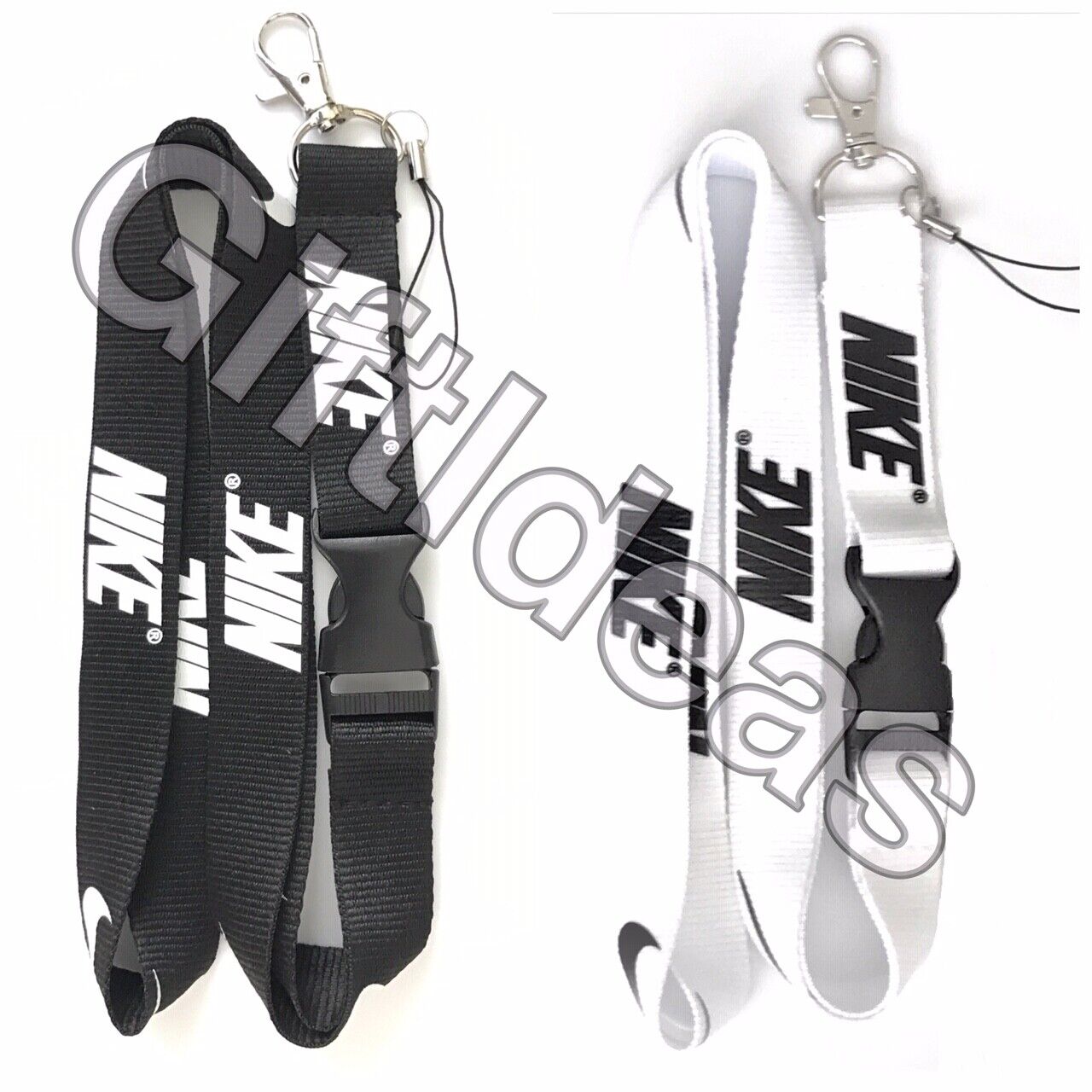 2pcs - Nike Lanyard Detachable ID Badge Keychain Holder