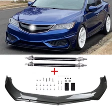 Front Bumper Lip Spoiler Splitter Carbon Fiber For Acura ILX 13-19 Body Kit