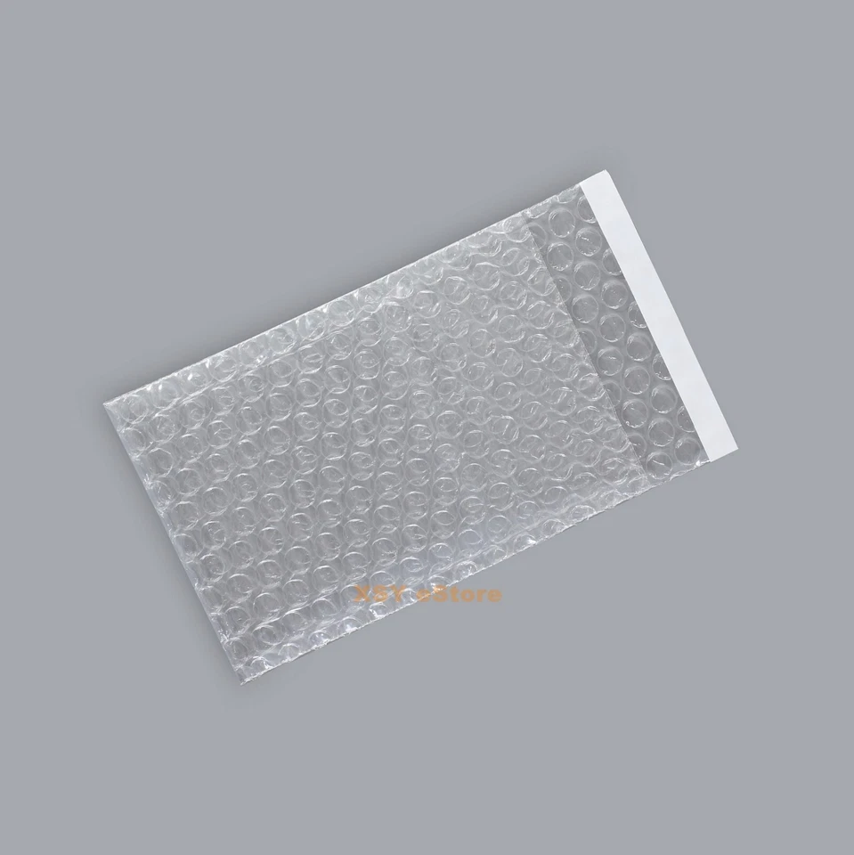 Clear Bubble Bags 2.5 x 3 - 7.5 x 12 Inches Plastic Packaging Cushioning Pouches - Image 2 of 4