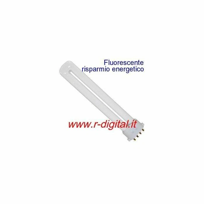 R2DIGITAL LAMPADA FLUORESCENTE COMPATTA 2G7 4 PIN 7W RISPARMIO ENERGETICO LUCE FREDDA