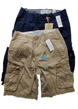 Lot of 2 - Children's Place Navy and Beige Cargo Shorts Boys Size 8 NWT