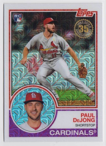 Paul DeJong #34 2018 Topps Silver Pack 1983 Chrome Promo card