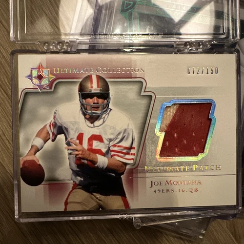 JOE MONTANA 2004 UD Ultimate Collection Game Worn Patch 72/150 Super Bowl