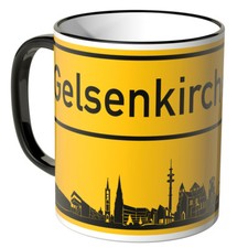 WANDKINGS Tasse Ortsschild Skyline "Gelsenkirchen" versch. Farben Geschenk 