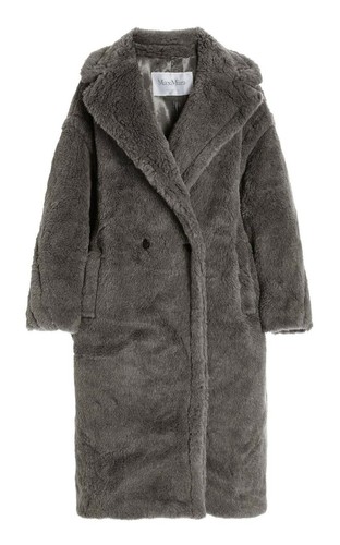 NWT Max Mara Teddy Icon Coat Grey Sz M 