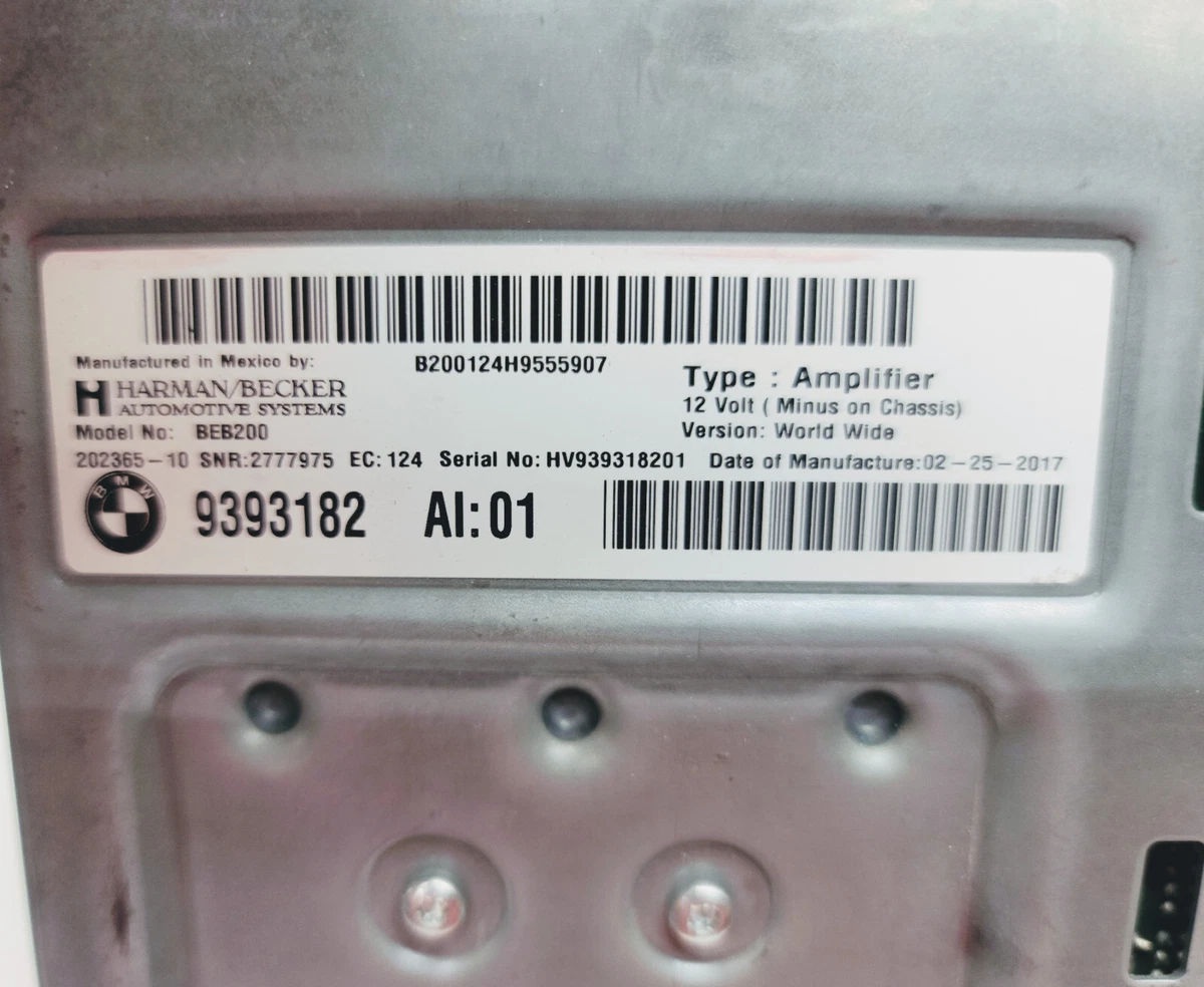 9393182 REFURBISHED BMW Harman/Kardon amplifier 2014-2019 X3 X4 X5 
