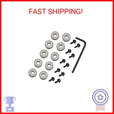 Yakamoz 10Pcs Router Bits Top Mounted Ball Bearings Guide for Router Bit Bearing