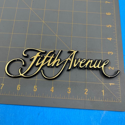 1982-1989 Chrysler Fifth Avenue OEM Factory Gold Rear Trunk Hatch Door Emblem - Picture 3 of 6