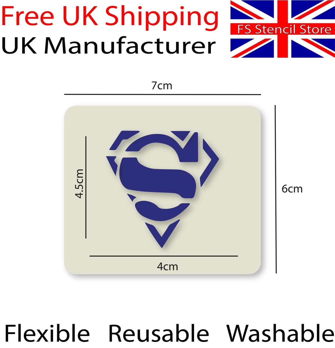 Small Superman Face Painting Crafting Card Making Stencil 7cm x 6cm Reusable | eBay superman-hueforge-by-bottega-co-nz-download-free-stl-model-printables-com