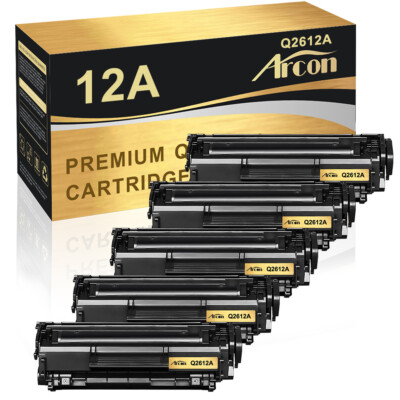 5PK Q2612A 12A Toner Cartridge Compatible For HP LaserJet 3030 3050 3052 printer