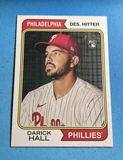 2023 Topps Heritage Base Darick Hall RC #140 Philadelphia Phillies