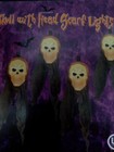 Halloween skull with head scarf lights 10 lights clear bulbs indoor outdoor bran — photo 6