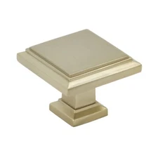 Amerock | Cabinet Knob | Golden Champagne | 1-1/4 inch (32 mm) Length