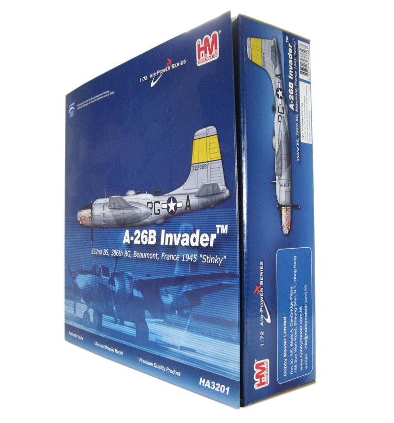 ボーイング公認 ホビーマスター1:72 Douglas A-26 Invader A-26B Invader 1:72 Diecast Model - Hobby Master HM-HA3211