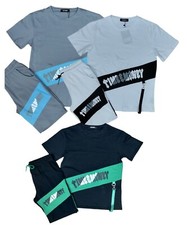 Men's "Time Is Money" Tracksuit Set: Cotton T-Shirt Shorts, S-2XL, Multi-Color