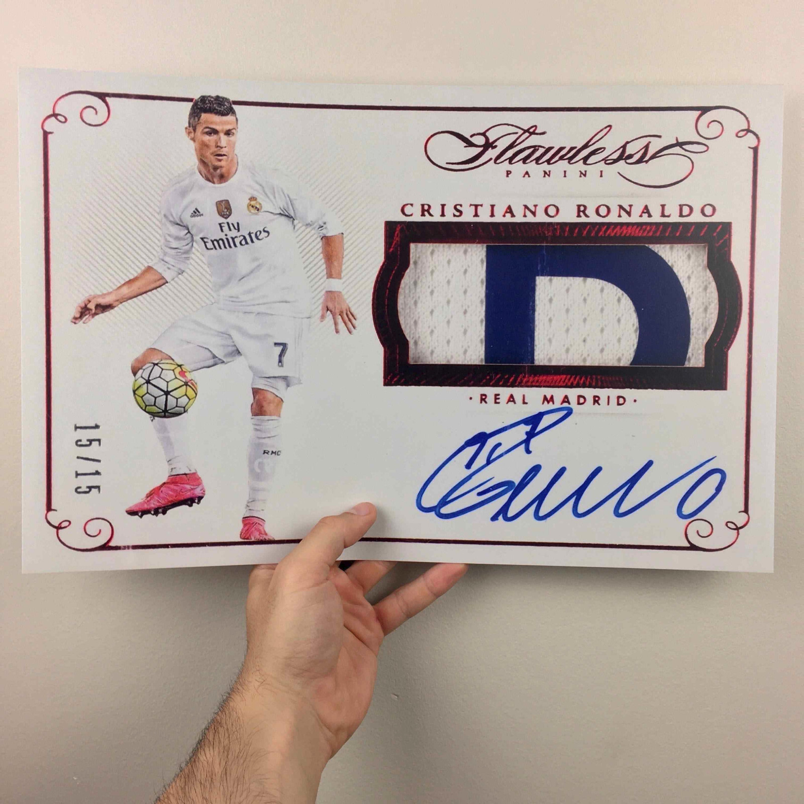 Cristiano Ronaldo Card Panini Flawless Ruby 15/15 POSTER | eBay