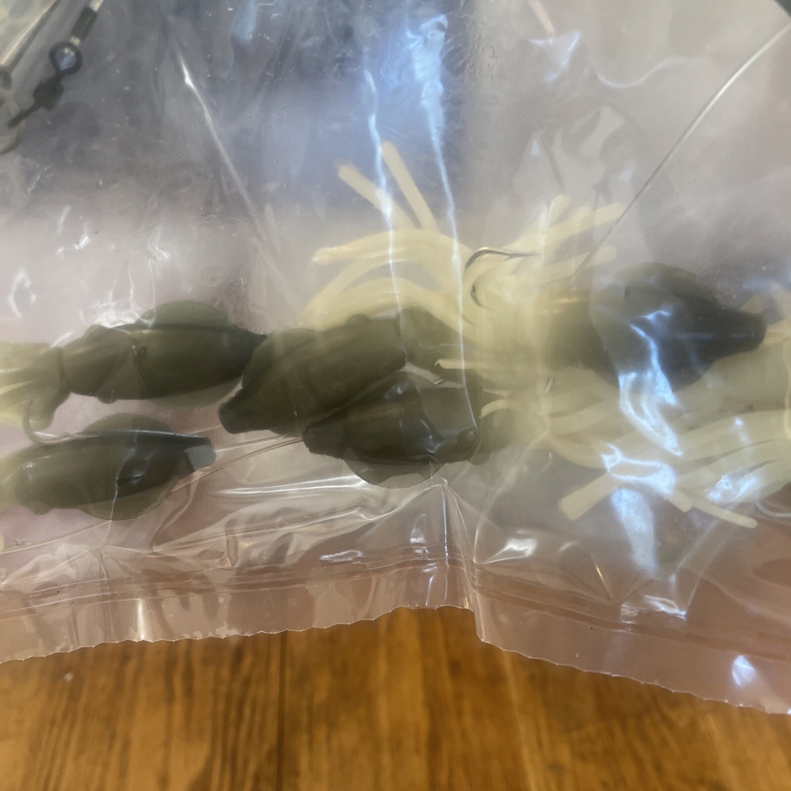 9” Umbrella Rig 4 Arm 11” With 5.5” Squid (9)  8/0 Mustad New Pkg Gray Glow New - Image 10