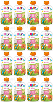 16 HIPP Organic Peach Banana Mango with Yogurt Puree from 6 Months 100g 3.5oz